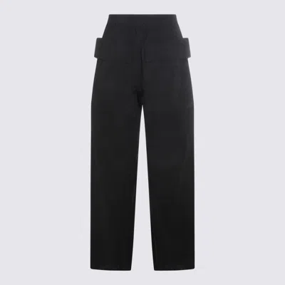 Drkshdw Black Cotton Creatch Wide Drawstring Cargo Pants In Black
