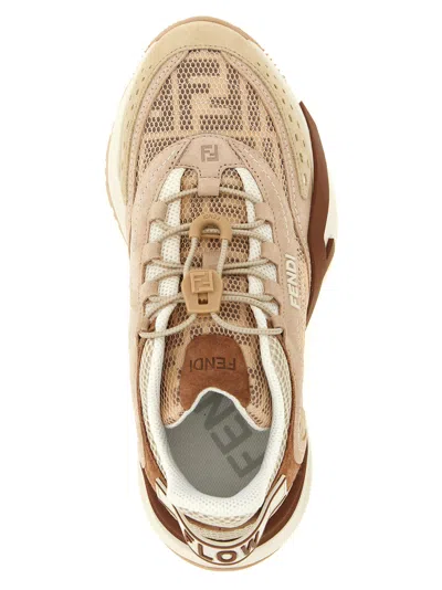 Fendi Mesh Flow Sneakers Perforated Design Pull Tab In Multi
