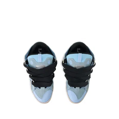 Lanvin Curb Oversized-laces Low-top Sneakers In Blue