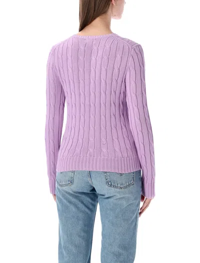Polo Ralph Lauren Touch Julianna Cable-knit Sweater In Purple