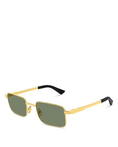 Bottega Veneta Rectangular Sunglasses In Gold