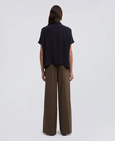 Aspesi Silk Crepe De Chine Shirt In Blue