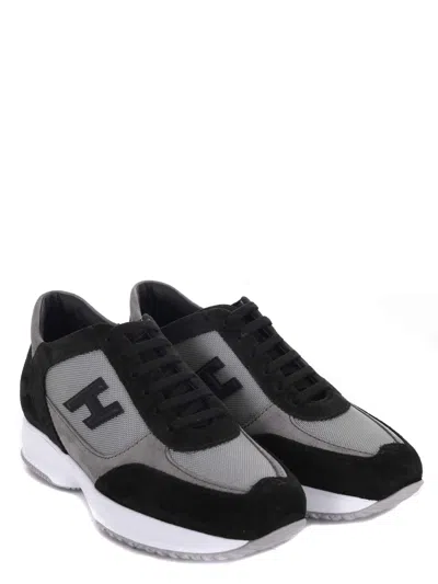Hogan Interactive Low-top Sneakers In Black