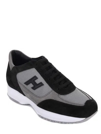 Hogan Interactive Low-top Sneakers In Black