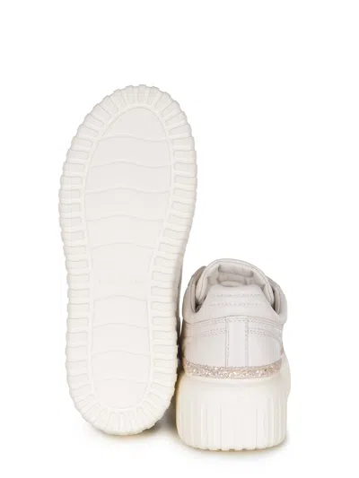 Hogan H-stripes Platform Sneakers In Neutral