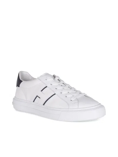 Hogan Low-top Leather Sneakers With Minimalist Design And Distinctive Detailing In White