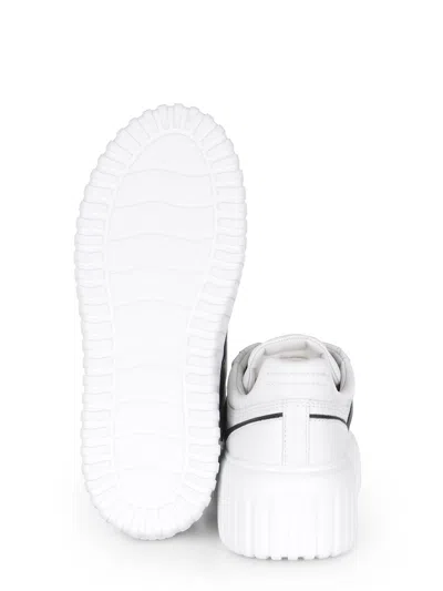 Hogan Women White H-stripes Sneakers, 7.5 Luxury Sneakers For Women Darveys