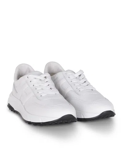 Hogan Suede Leather Hyperlight Trainers In White