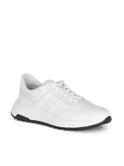 Hogan Suede Leather Hyperlight Trainers In White