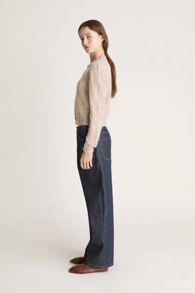 Lee Mathews Mila Contrast Cardigan In Neutral