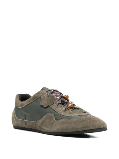 Cecilie Bahnsen Blaise Suede Technical Sneakers In Multi
