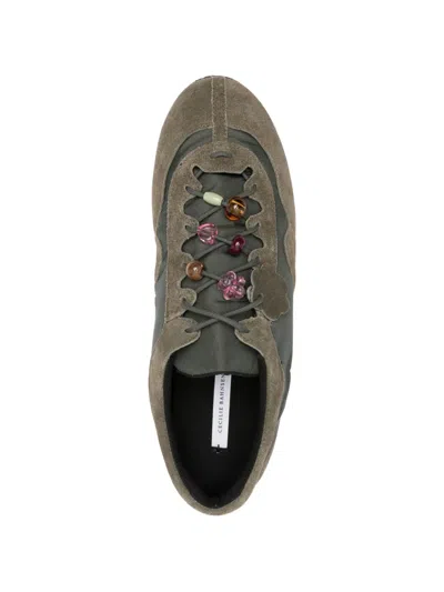 Cecilie Bahnsen Blaise Suede Technical Sneakers In Multi