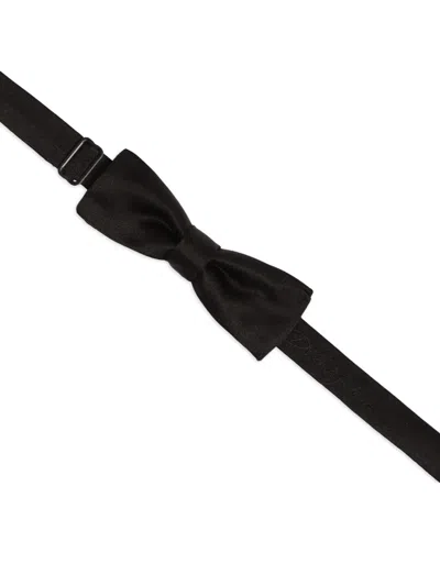 Dolce & Gabbana Silk-blend Bow Tie In Black