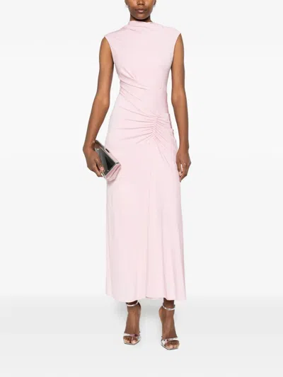 Simkhai Acacia Draped Jersey Dress In Pink