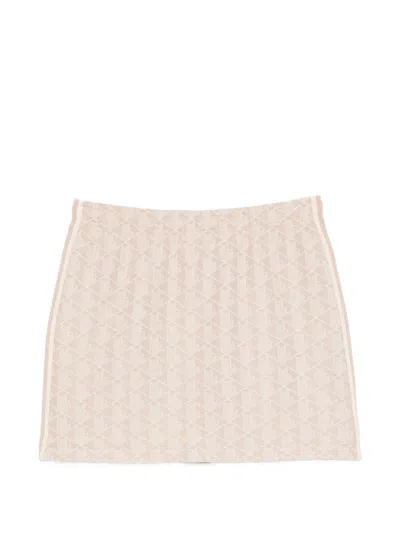 Lacoste Patterned Mini Skirt In Neutral