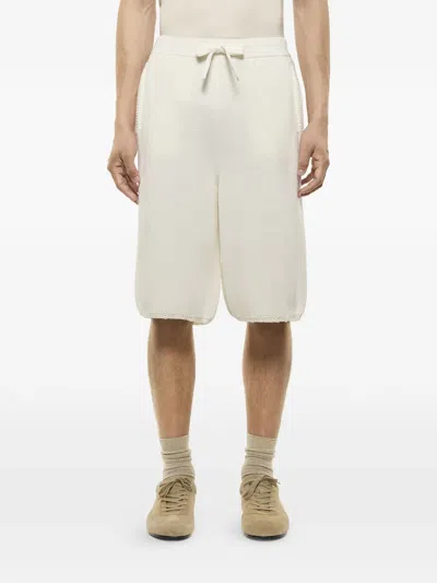 Laneus Knitted Drawstring Shorts In Neutral