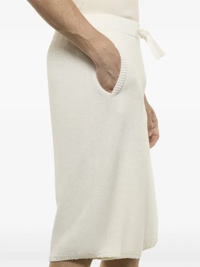 Laneus Knitted Drawstring Shorts In Neutral