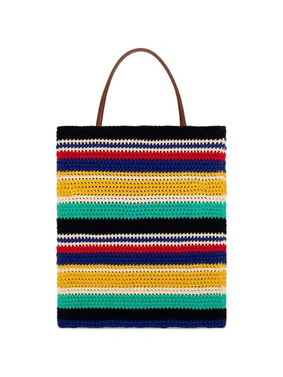 Laneus Striped-pattern Shoulder Bag In Multi