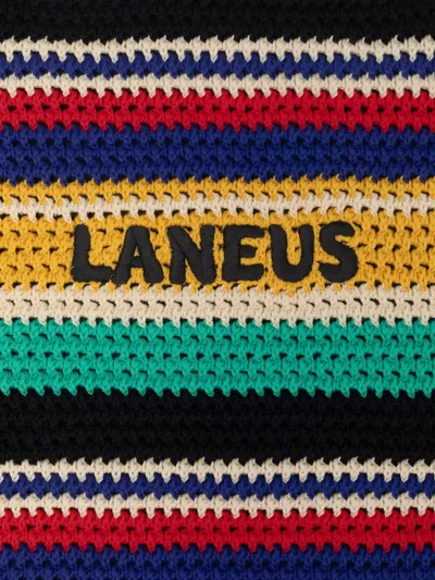 Laneus Striped-pattern Shoulder Bag In Multi