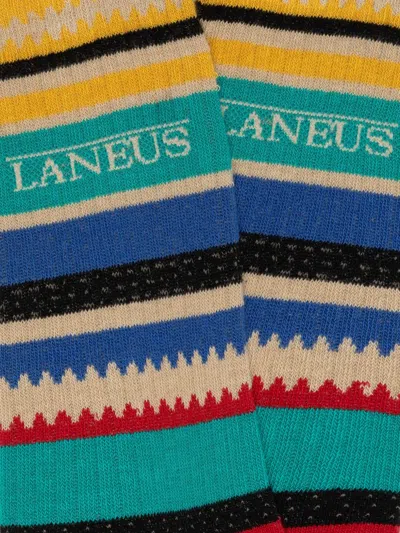 Laneus Striped-pattern Socks In Multi