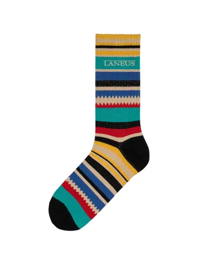 Laneus Striped-pattern Socks In Multi