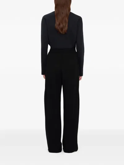 Msgm Logo Embroidered Track Pants In Black