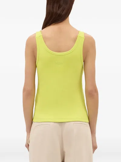 Msgm Pearl Tie Strap Top In Green