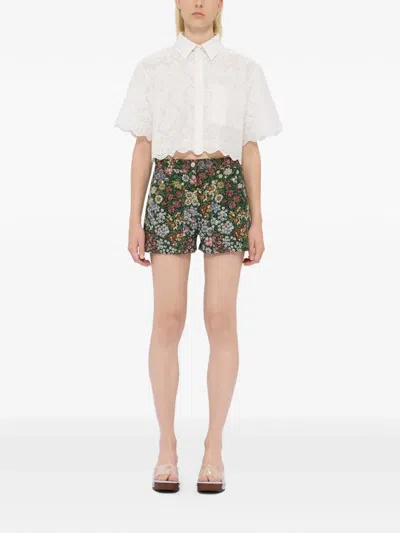 Msgm Garden Gobeline Shorts In Multi