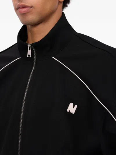 Msgm Zip-up Sweatshirt In Black