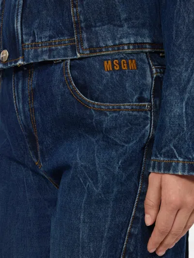 Msgm Pocket Jeans In Blue