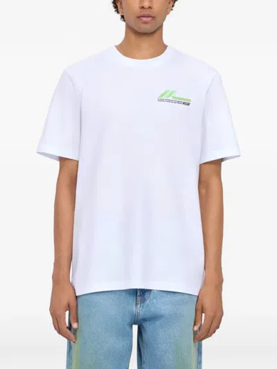 Msgm Crew-neck T-shirt In White