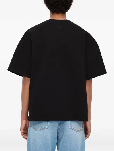 Msgm Logo T-shirt In Black