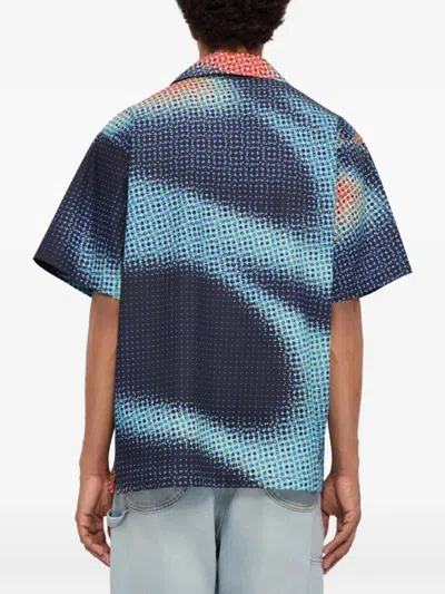 Msgm Point-effect Pocket Shirt In Blue