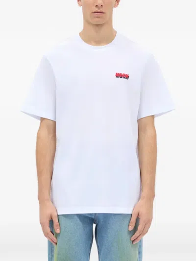 Msgm Logo-print T-shirt In White