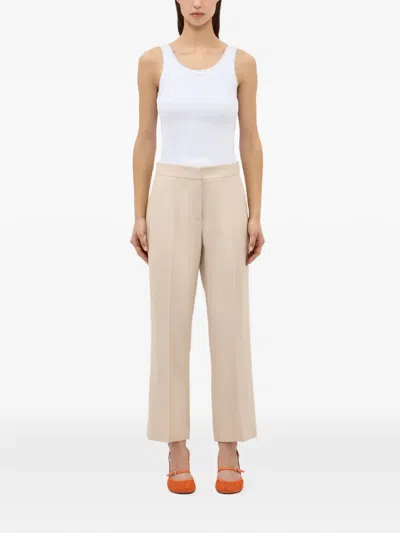 Msgm Pocket Trousers In Neutral