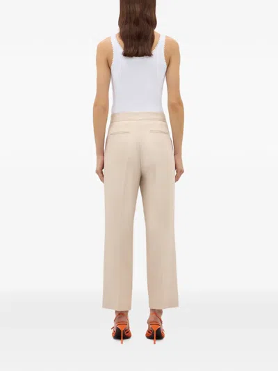 Msgm Pocket Trousers In Neutral