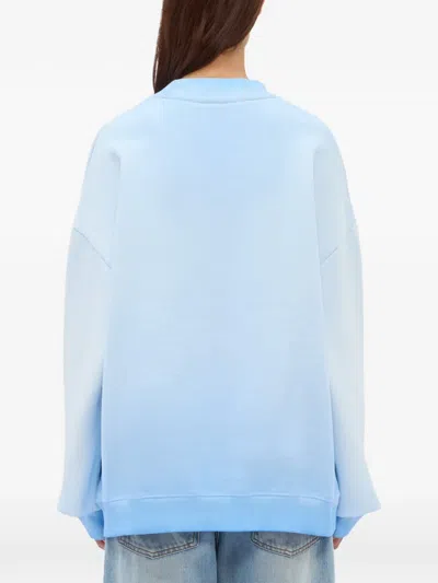 Msgm Cat-print Sweatshirt In Blue