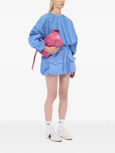 Msgm Crew-neck Blouse In Blue