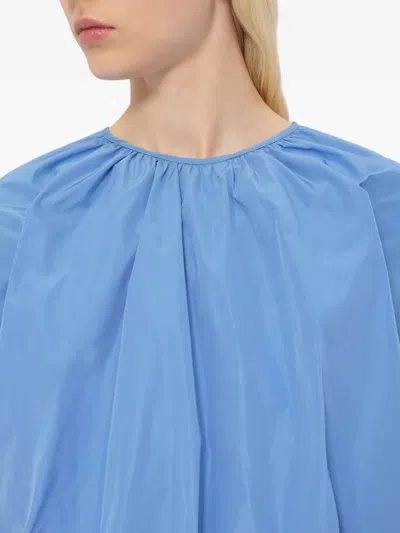 Msgm Crew-neck Blouse In Blue