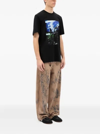 Msgm Graphic-print T-shirt In Black