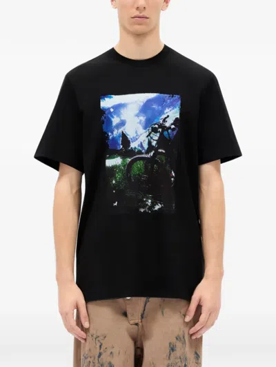 Msgm Graphic-print T-shirt In Black