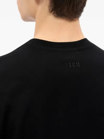 Msgm Graphic-print T-shirt In Black