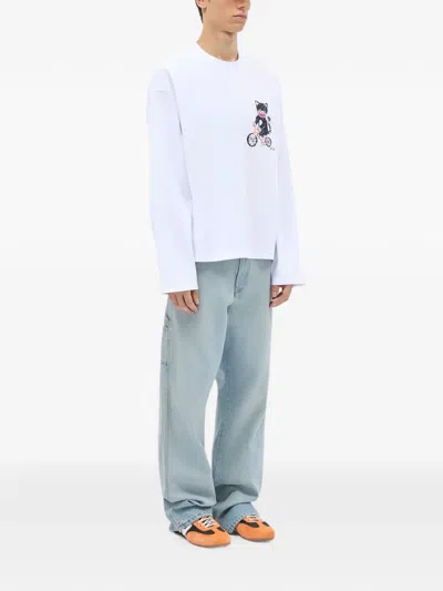 Msgm Graphic-print T-shirt In White