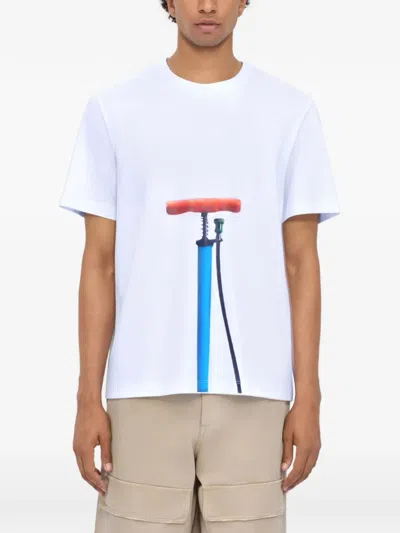 Msgm Graphic-print T-shirt In Blue