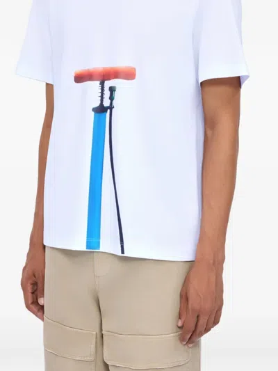 Msgm Graphic-print T-shirt In Blue