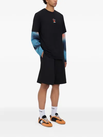 Msgm Graphic T-shirt In Black