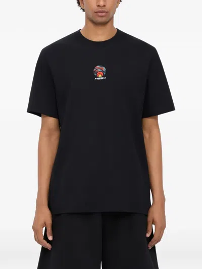 Msgm Graphic T-shirt In Black