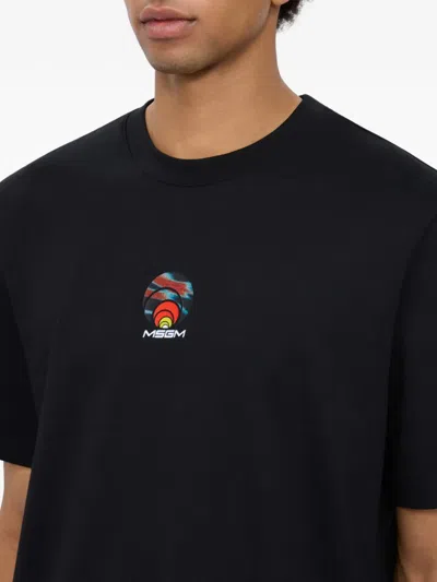 Msgm Graphic T-shirt In Black