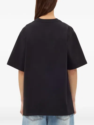 Msgm Floral-print T-shirt In Black