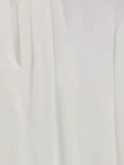 Max Mara White Crew Neck Top In White